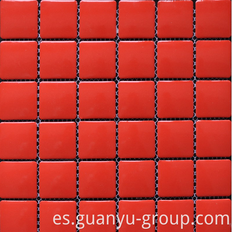 China Red Porcelain Mosaic Tile